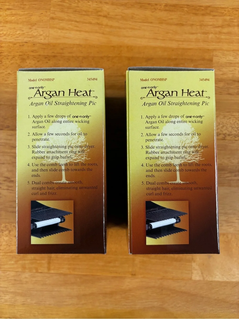 (2pack) One 'n Only Argan Heat Argan Oil Hair Straightening Pics for Hair Dryer